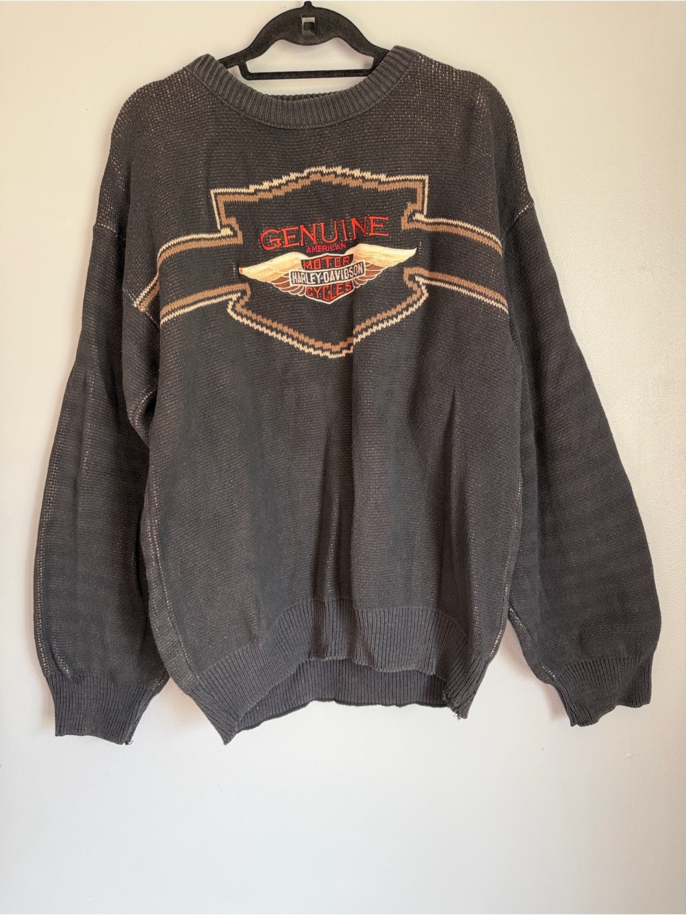 VTG Harley-Davidson Classic American Knit Genuine Crewneck Sweater Size XL